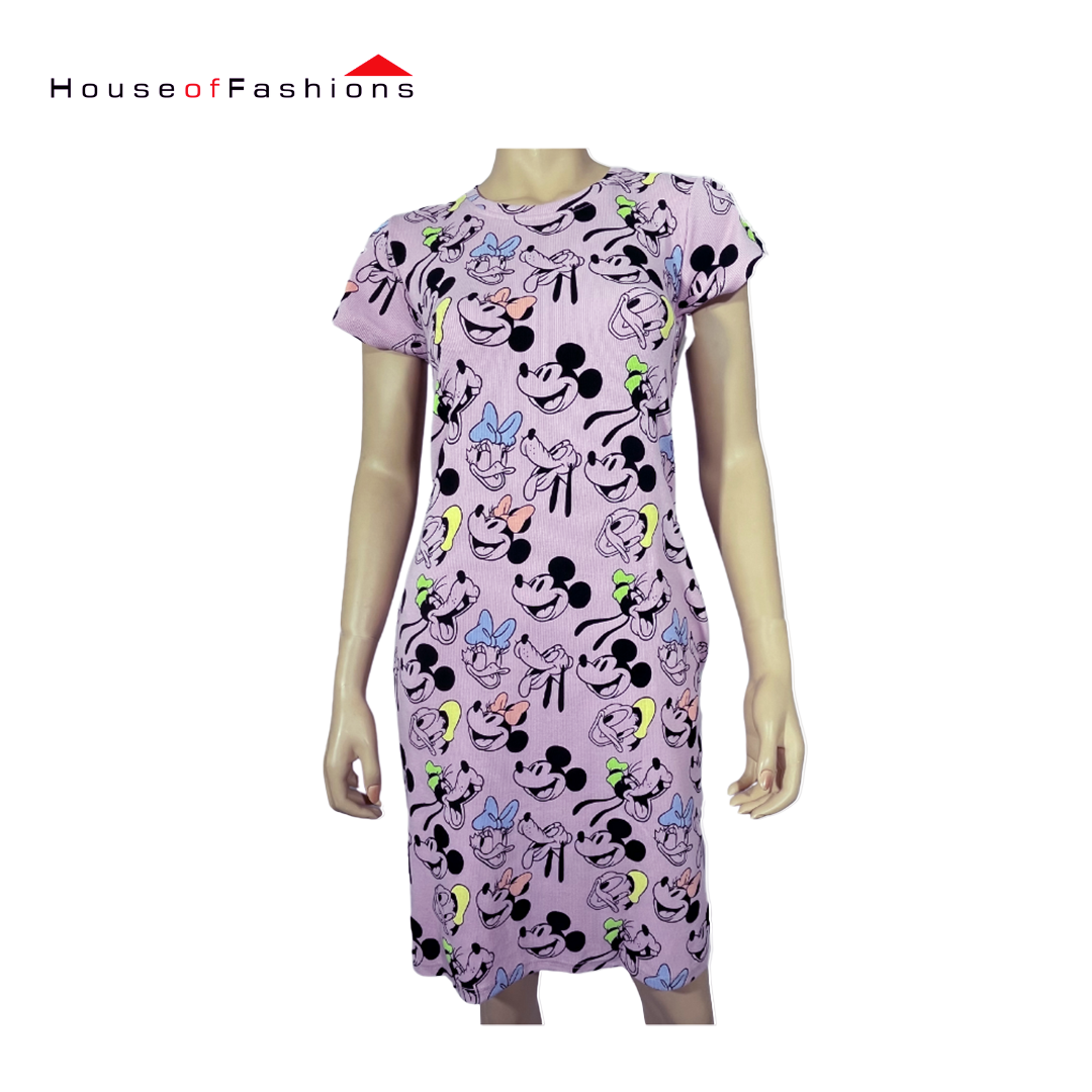 Printed Mickey Midi dress