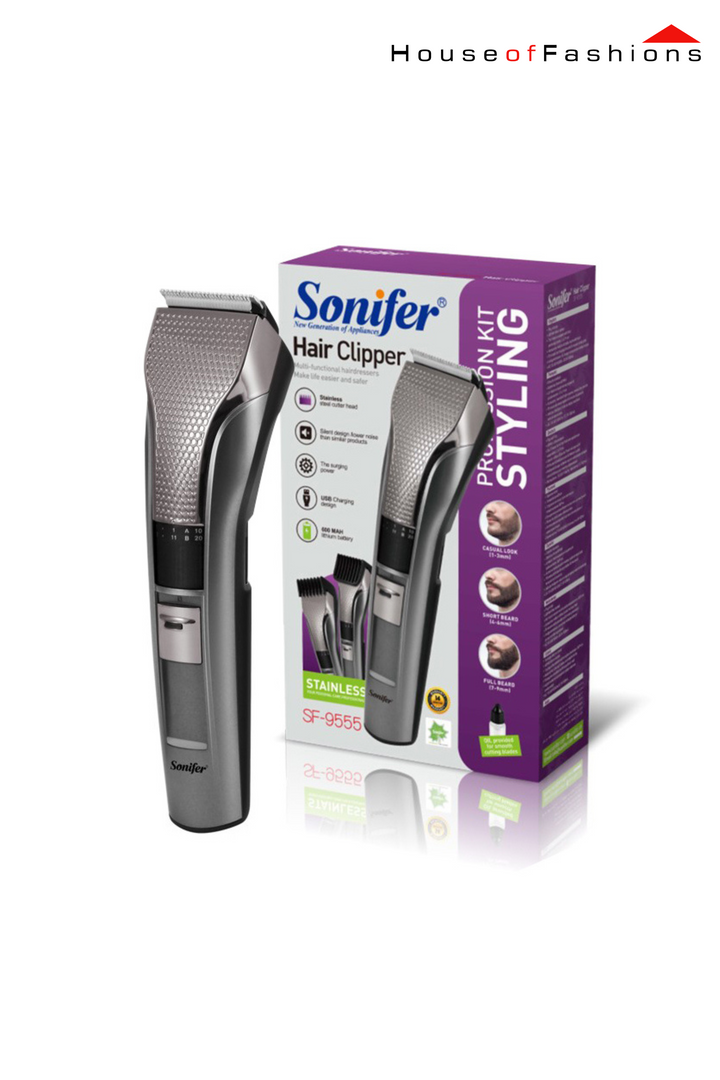 Sonifer SF-9555 Household Hair Clipper – Powerful Suction | 3W Motor