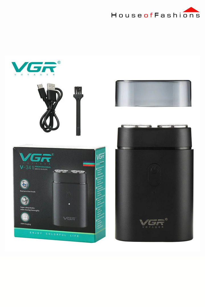 VGR V-341 Portable Electric Shaver – Floating Head | Rechargeable & Waterproof
