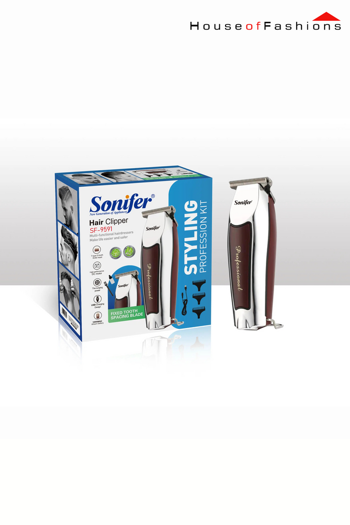 Sonifer SF-9591 Hair Clipper – High Performance DC Motor | Stainless Steel Blades