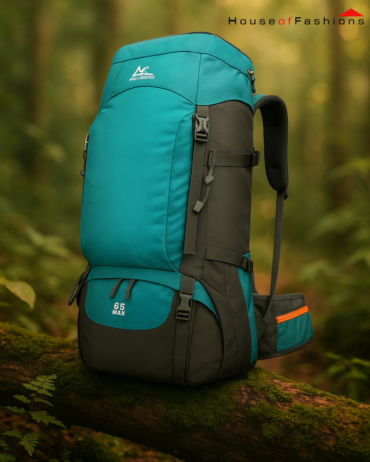 65L Waterproof Hiking Backpack with Rain Cover – Outdoor Travel & Camping Backpack