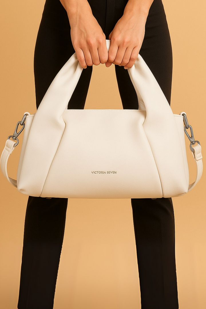 Victoria Seven White Twist Handle Bag