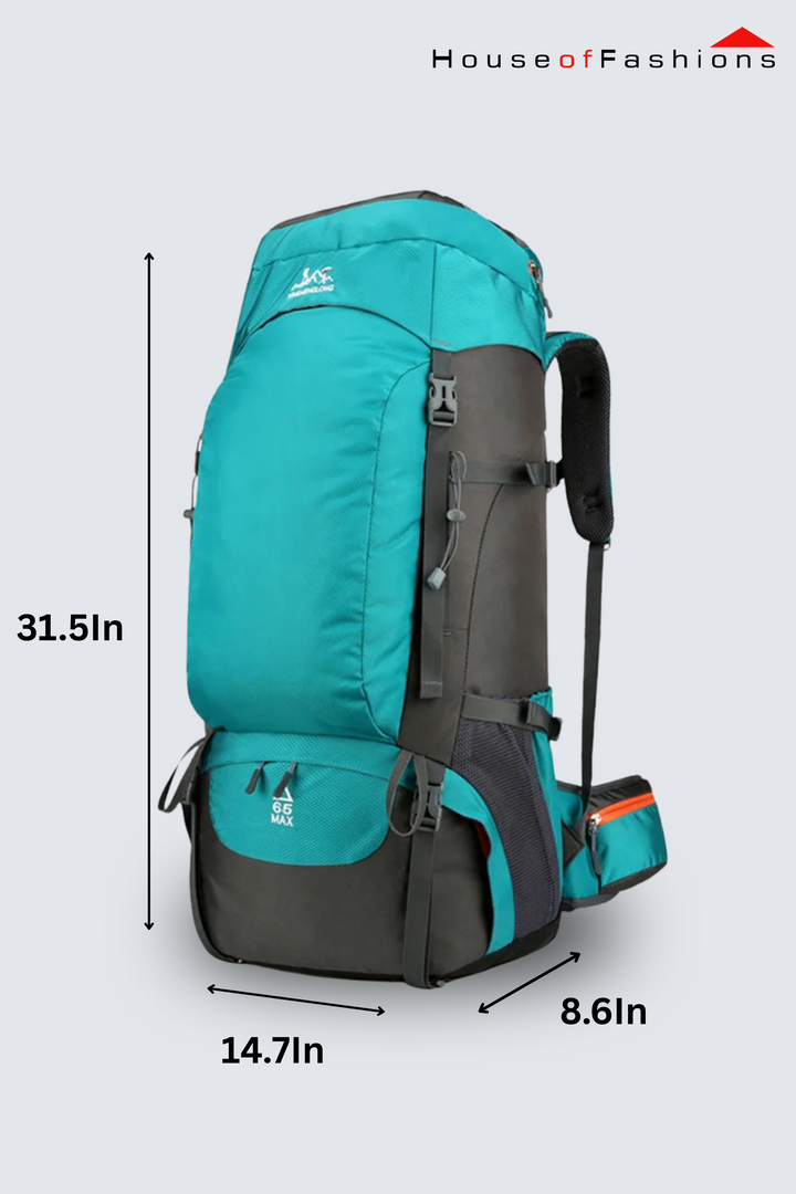 65L Waterproof Hiking Backpack with Rain Cover – Outdoor Travel & Camping Backpack