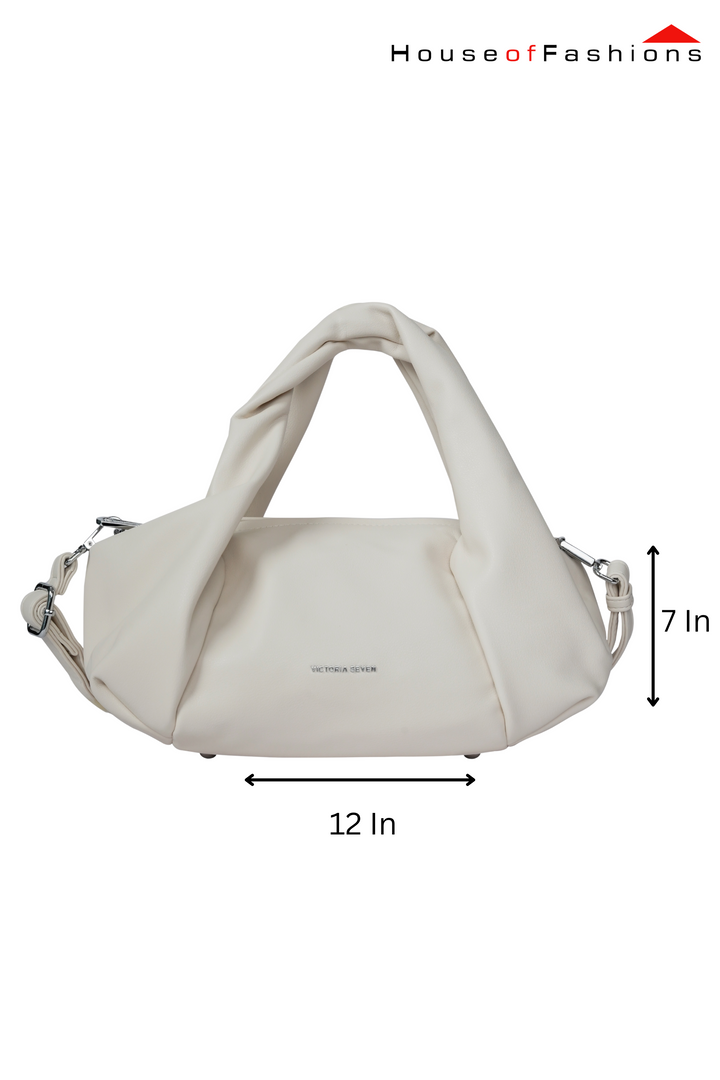 Victoria Seven White Twist Handle Bag