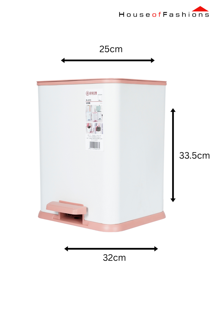 Trashcan Rectangular Small Step Trash Can Wastebasket, Garbage Container Bin for Bathroom, Powder Room, Bedroom, Kitchen, Craft Room, Office