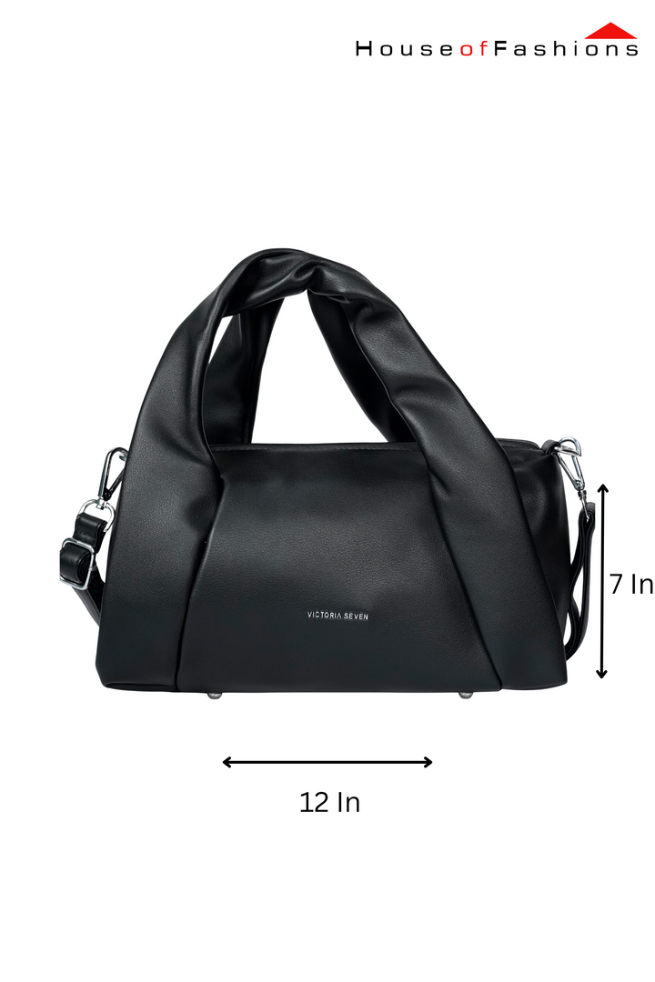 Black Twisted Handle Shoulder Bag – Victoria Seven