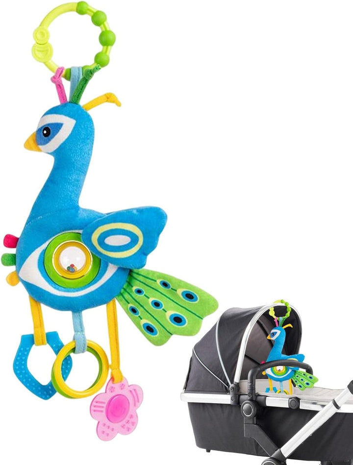 Soft Plush Crib Mobile Toy – Cute Animal Design, No Electricity, Baby Cot Decor with Teether Ring