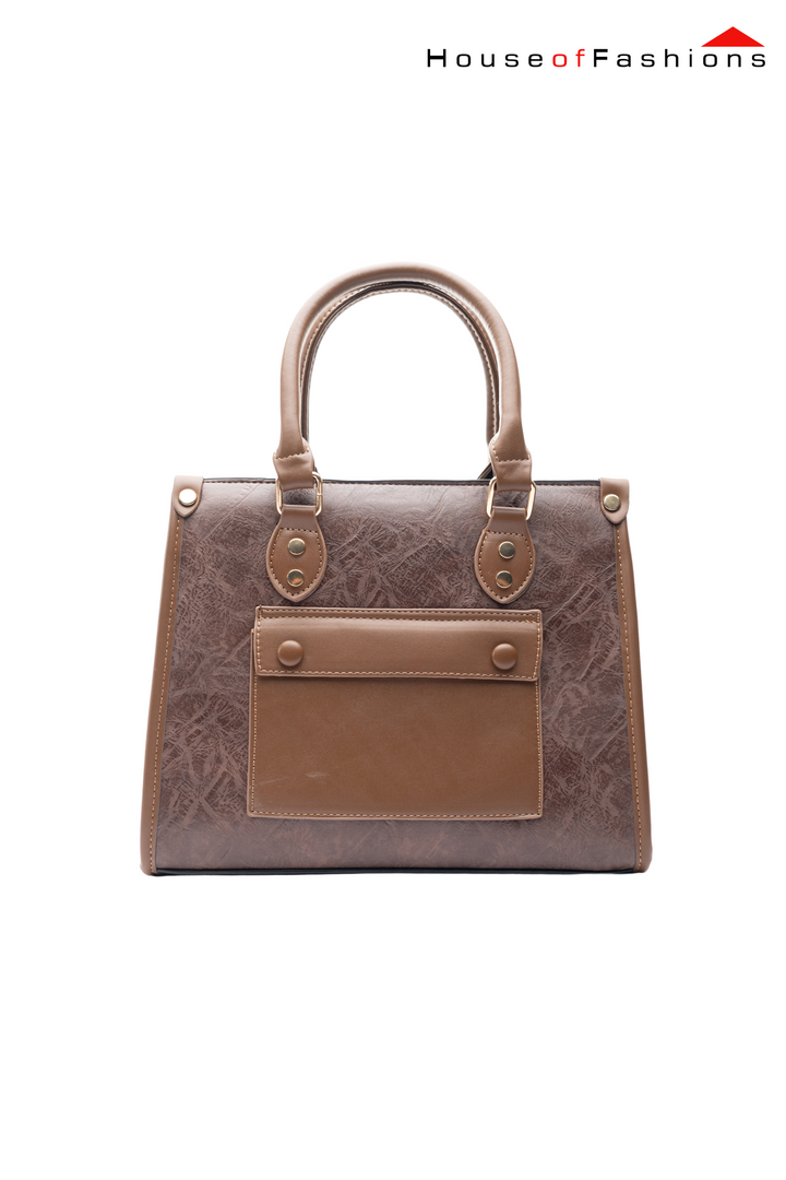 Retro Woman Handbags High Quality Leather Woman Bag 3pcs Set Large Capacity Woman Handbag with Wallet- Coffee