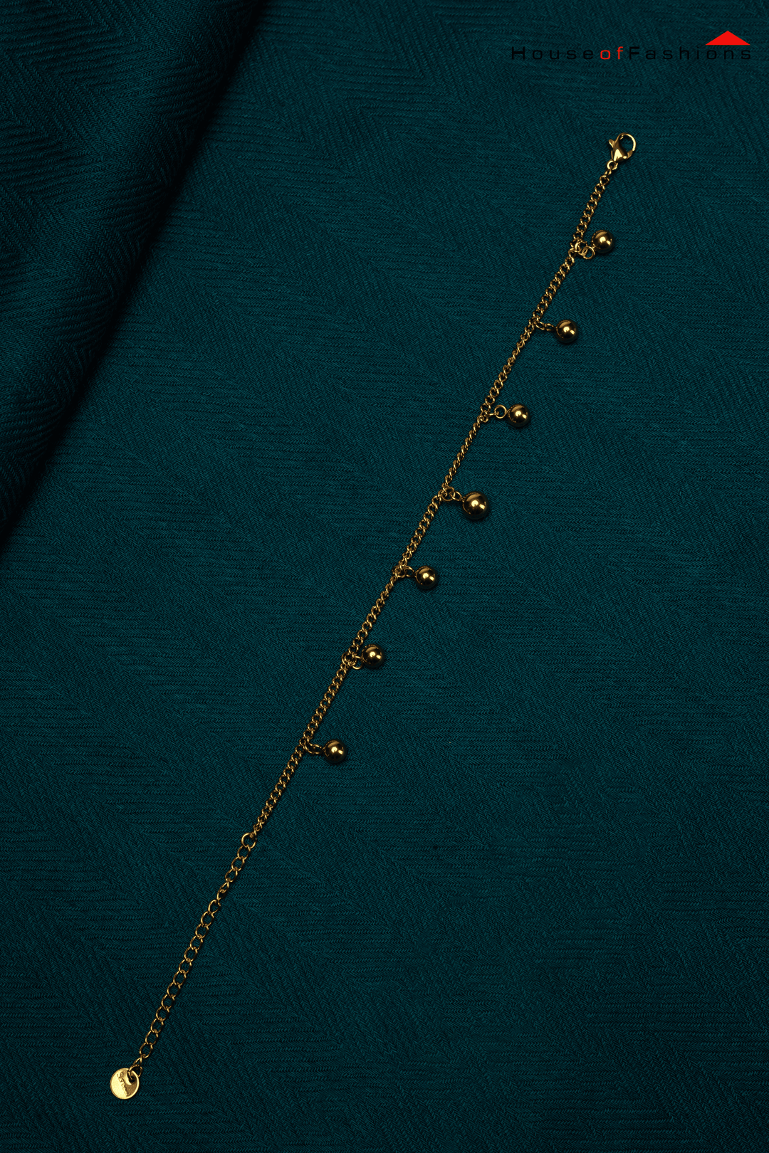Stylish Gold-Plated Steel Anklet