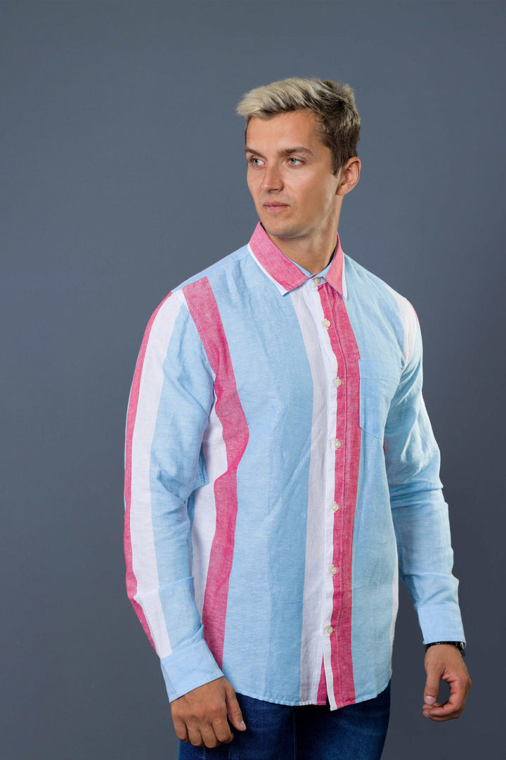 Front Pocket Stripe Shirt