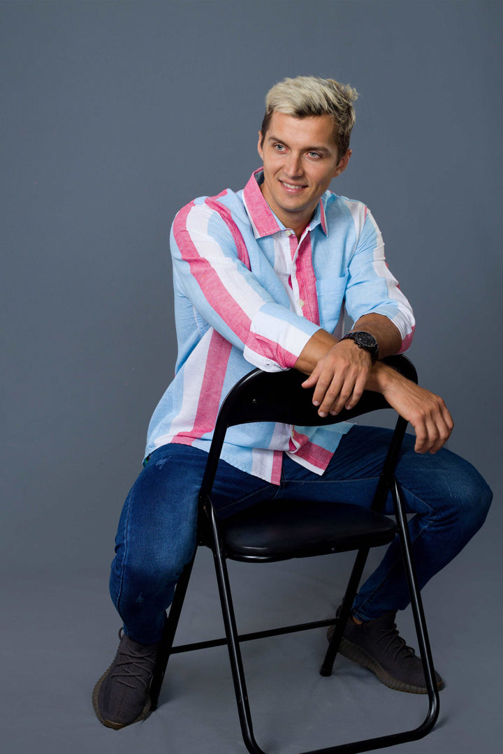 Front Pocket Stripe Shirt