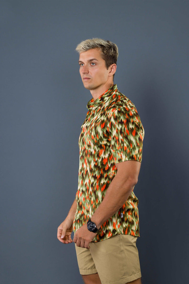 Cuban Collar S/S Shirt (Green)