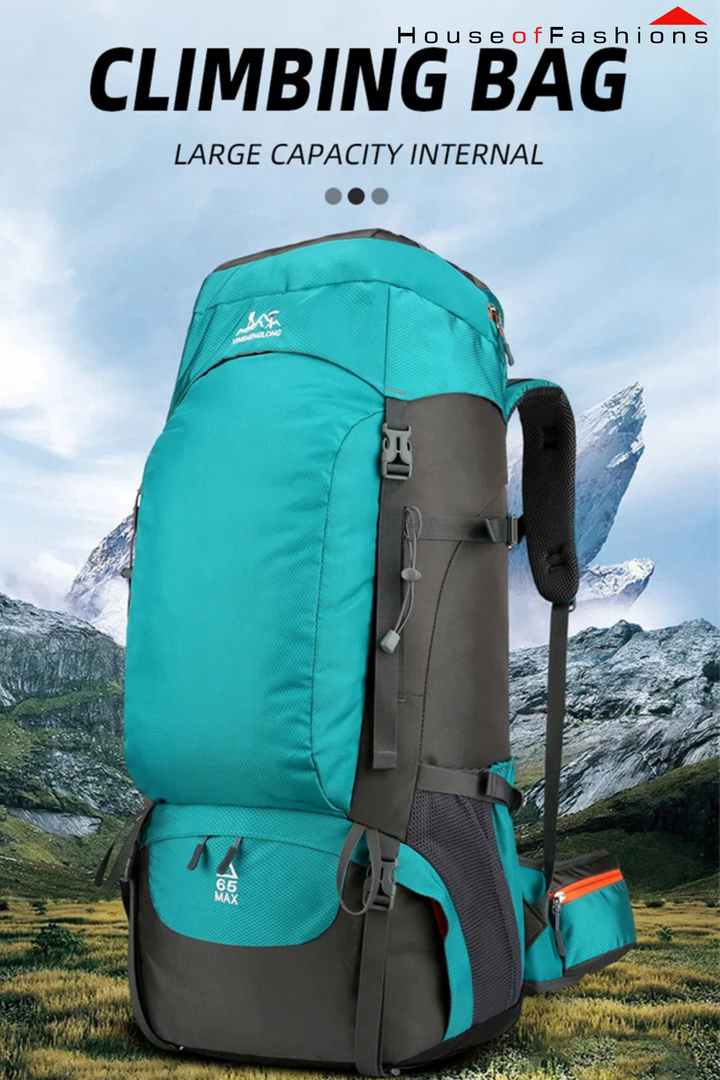 65L Waterproof Hiking Backpack with Rain Cover – Outdoor Travel & Camping Backpack