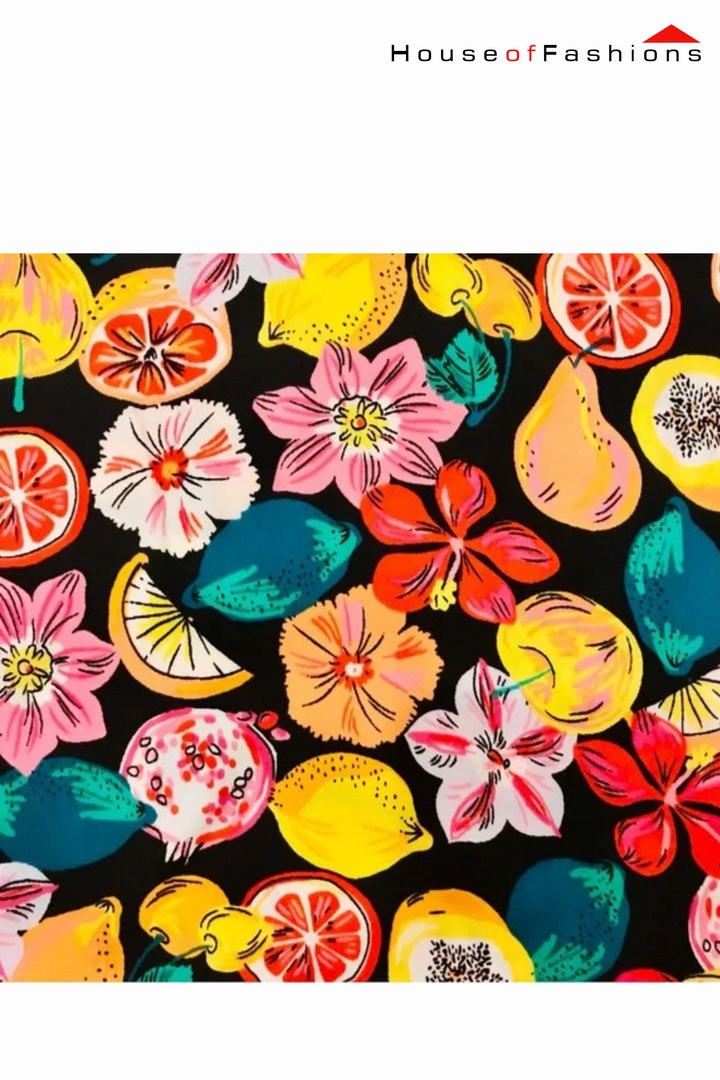 Pimkie Black & Multicolor Floral Fruit Lace Camisole – Women’s Fashion Top