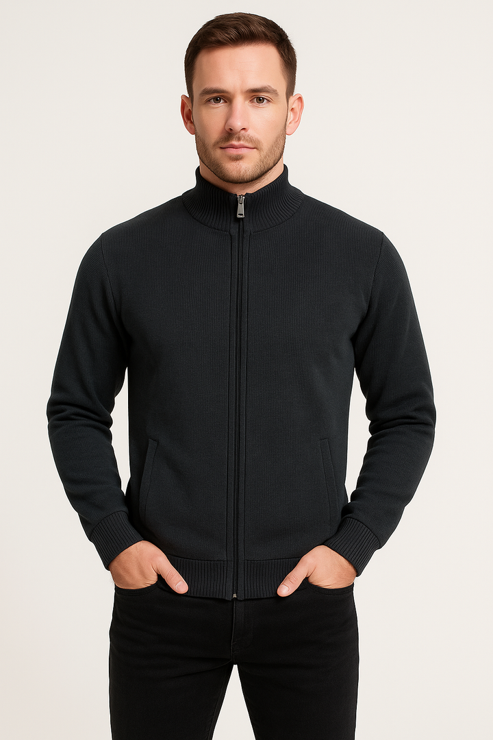 Noir Static Wave Knit Sweater