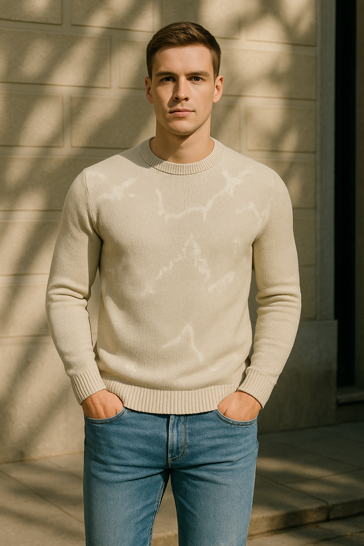 Alpine Mist Beige Knit Sweater