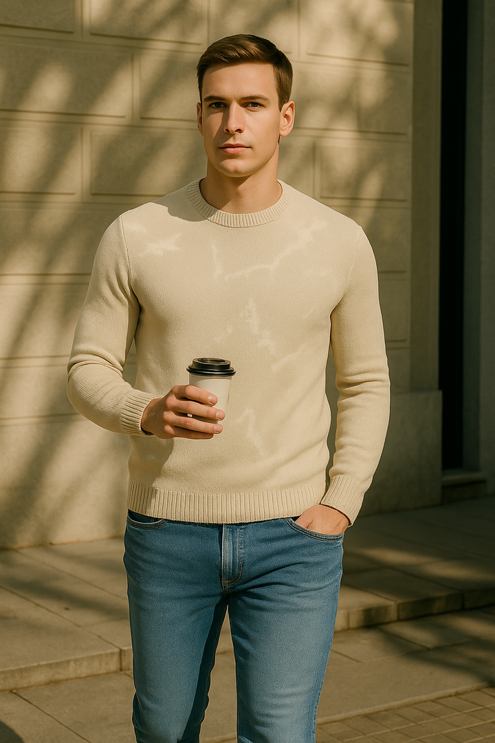 Alpine Mist Beige Knit Sweater