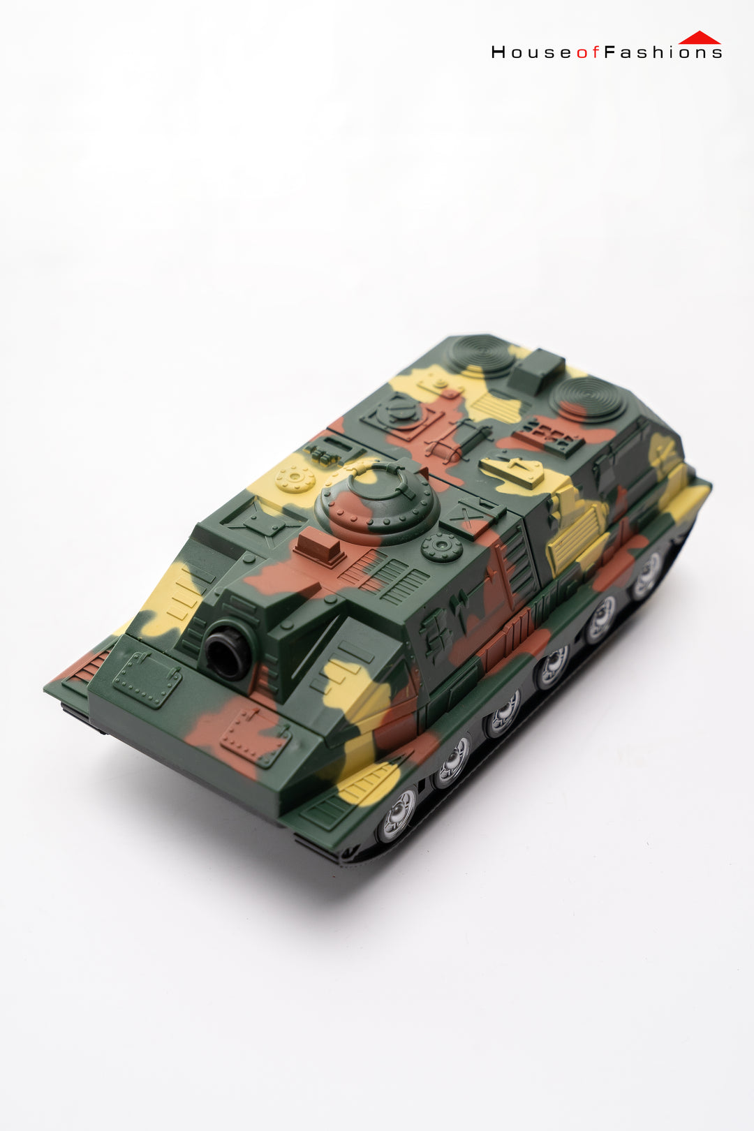 Automatic Deformation 2 in 1 Deformed Armored Army Tank Toy for Kids with 3D LED Lights and Music - Bump and Go Action - Battery Operated