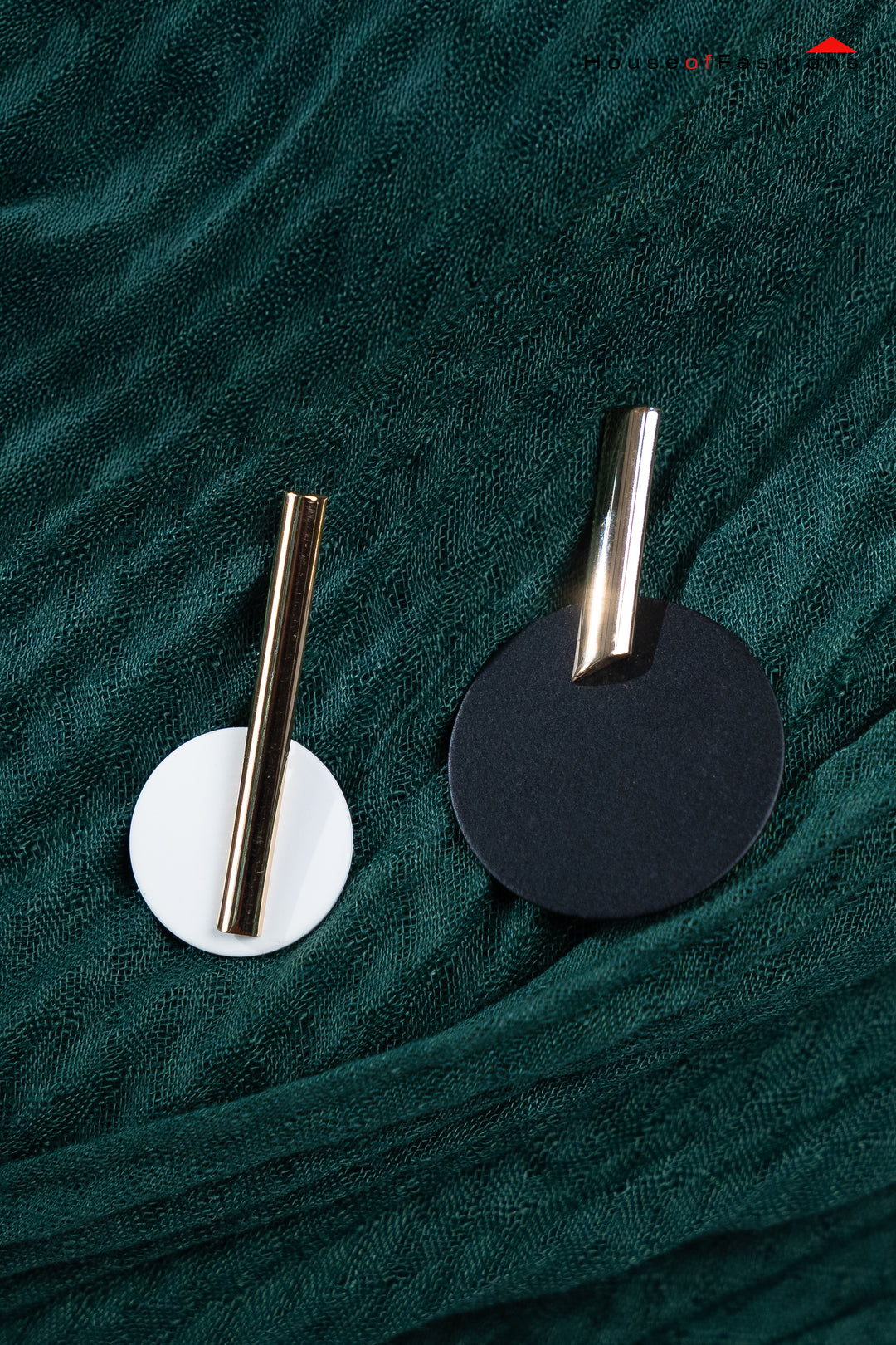 Stylish Round and Block Drop Earrings – Modern Fashion Jewelry for Women