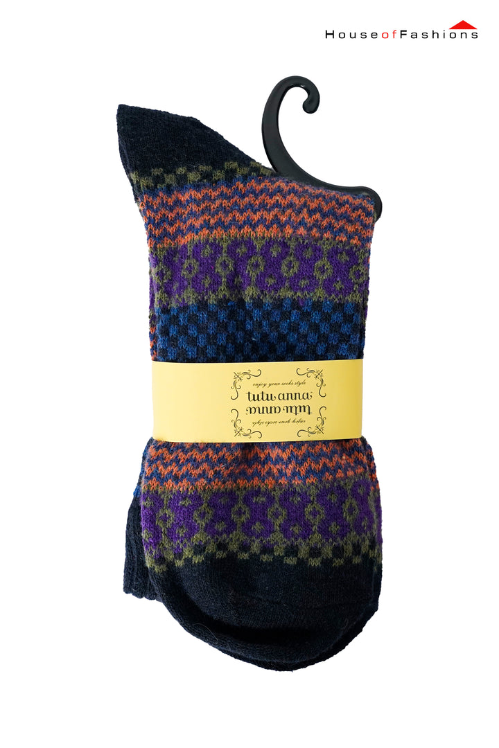 Ladies Warm Wool Winter Socks - Thick Cashmere Blend for Winter Comfort - Ladies Casual Dress Socks