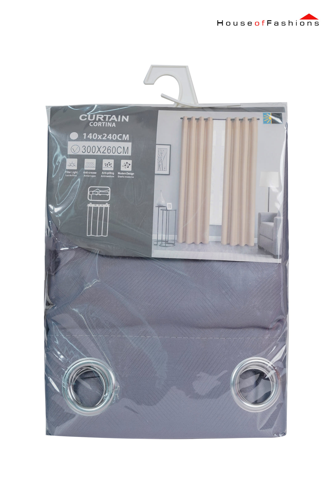 100% Blackout Curtains for Bedroom – Thermal insulated grey drapes 300x260cm panel blocking sunlight and ensuring privacy