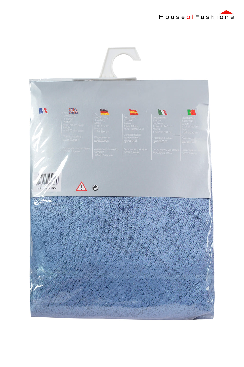 100% Blackout Curtains for Bedroom light blue thermal insulated drapes 1 panel 140cm W x 240cm H packaged