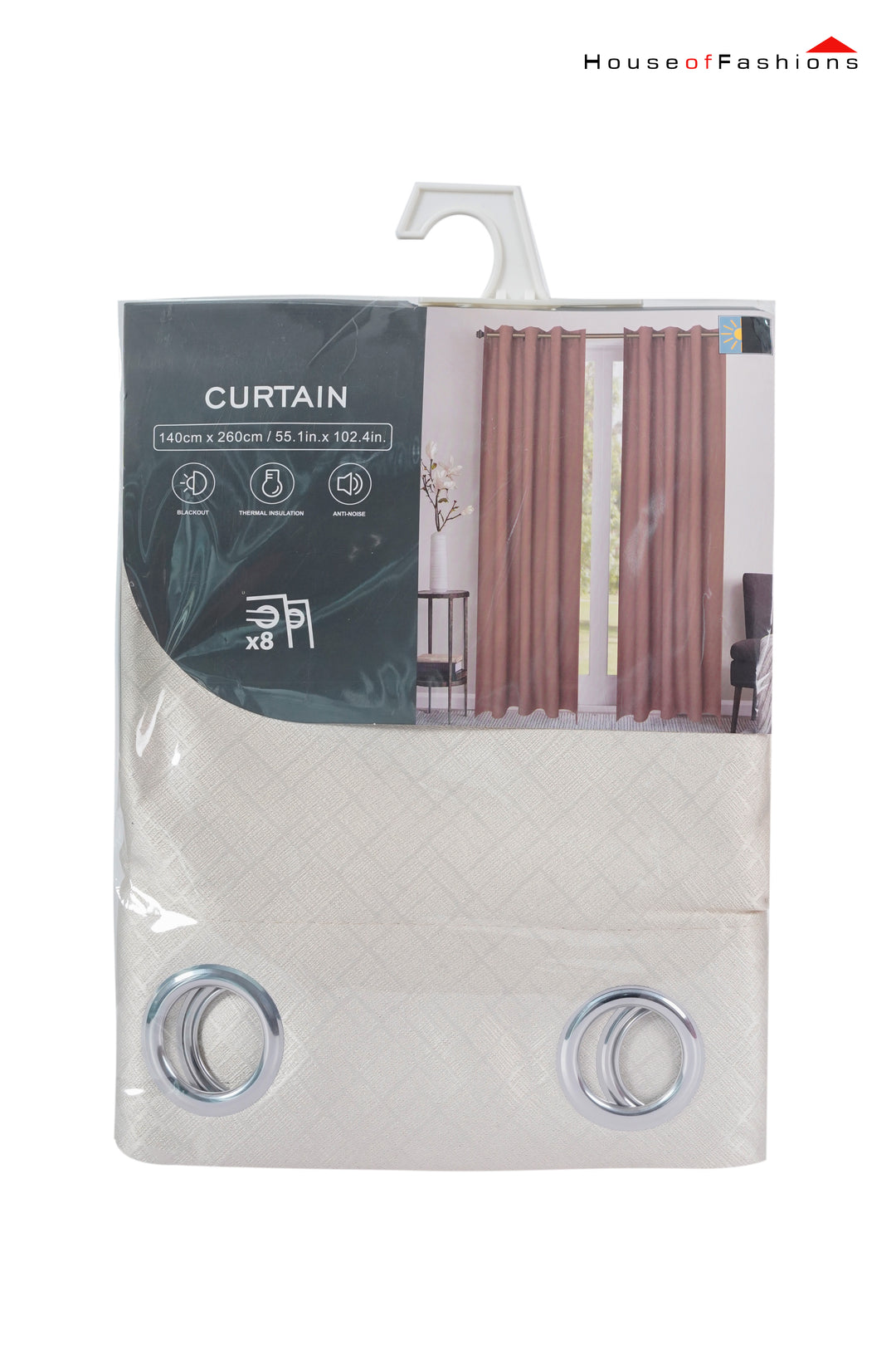 100% Blackout Curtains for Bedroom 140x240cm Beige thermal insulated drapes for privacy sunlight block panel