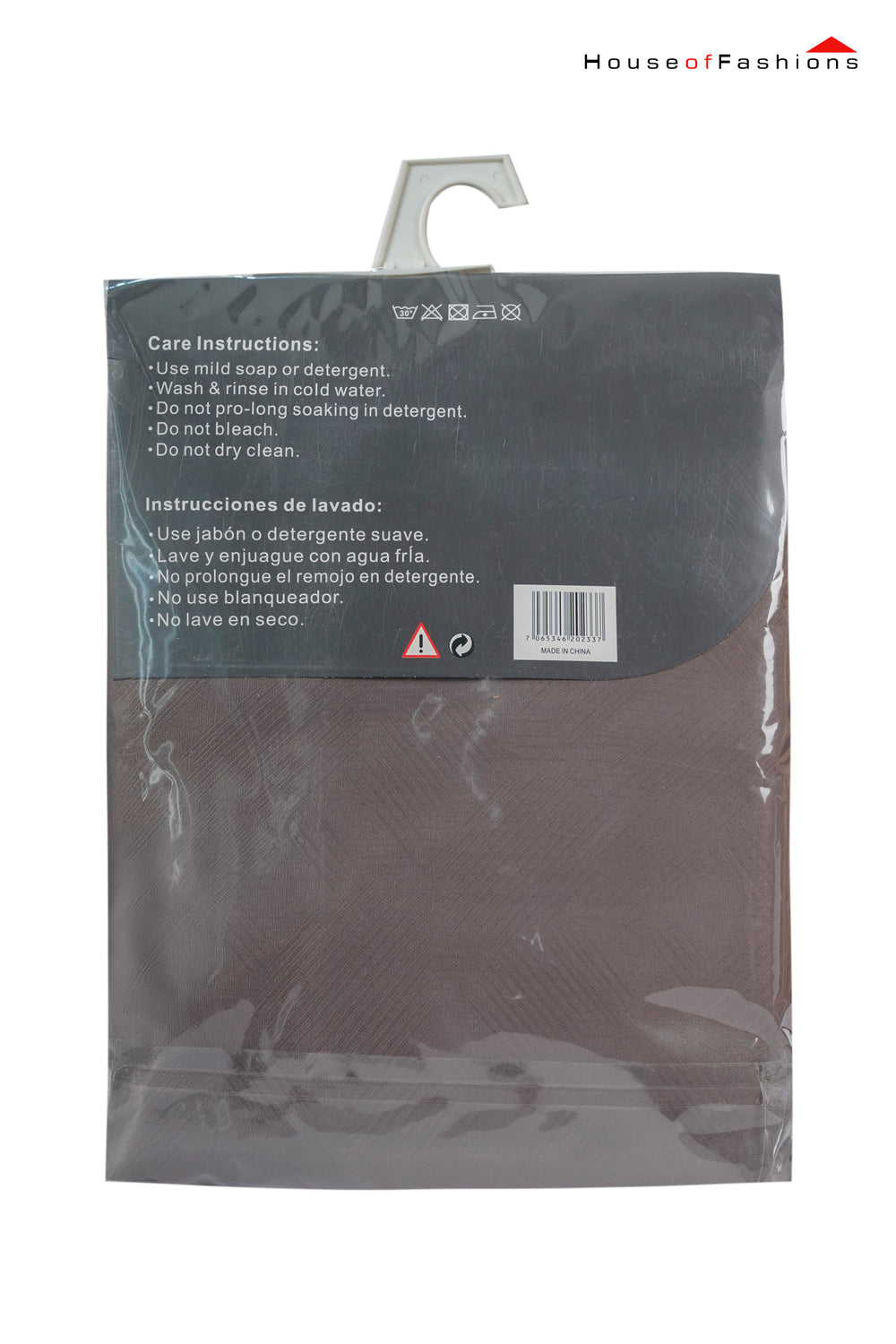 100% Blackout Curtains for Bedroom brown thermal insulated drapes packaged with care instructions visible
