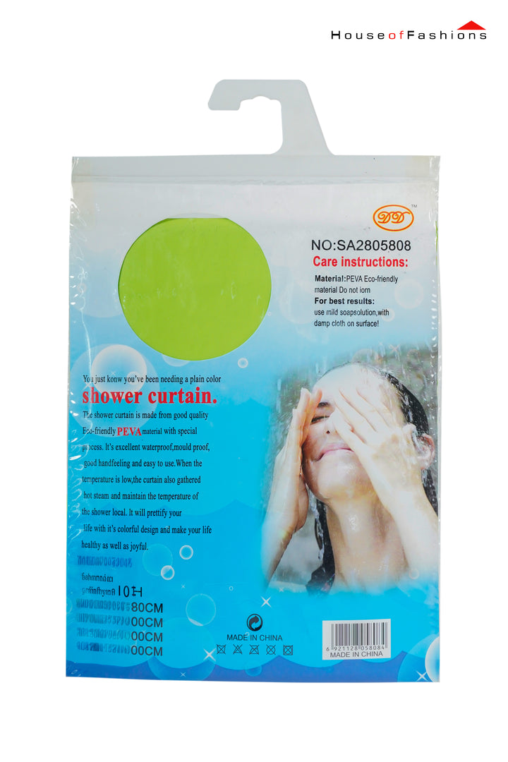 Eco-Friendly PEVA Shower Curtain – Waterproof, Mold-Resistant, Heat Retention – Plain Color Design