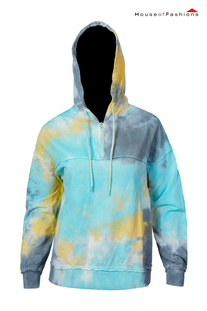 Hoodie Women Hooded Sweatshirts Hoodie Beach Summer Tie Dye Print Sweatshirt Long Sleeve Top Streetwear