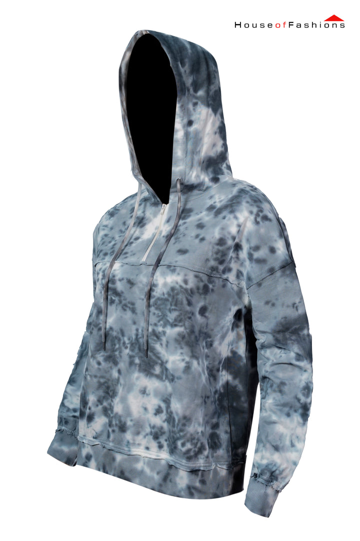 Women's Tie-Dye Hoodie – Long Sleeve Pullover Sweatshirt, Lightweight Hooded Top for Winter