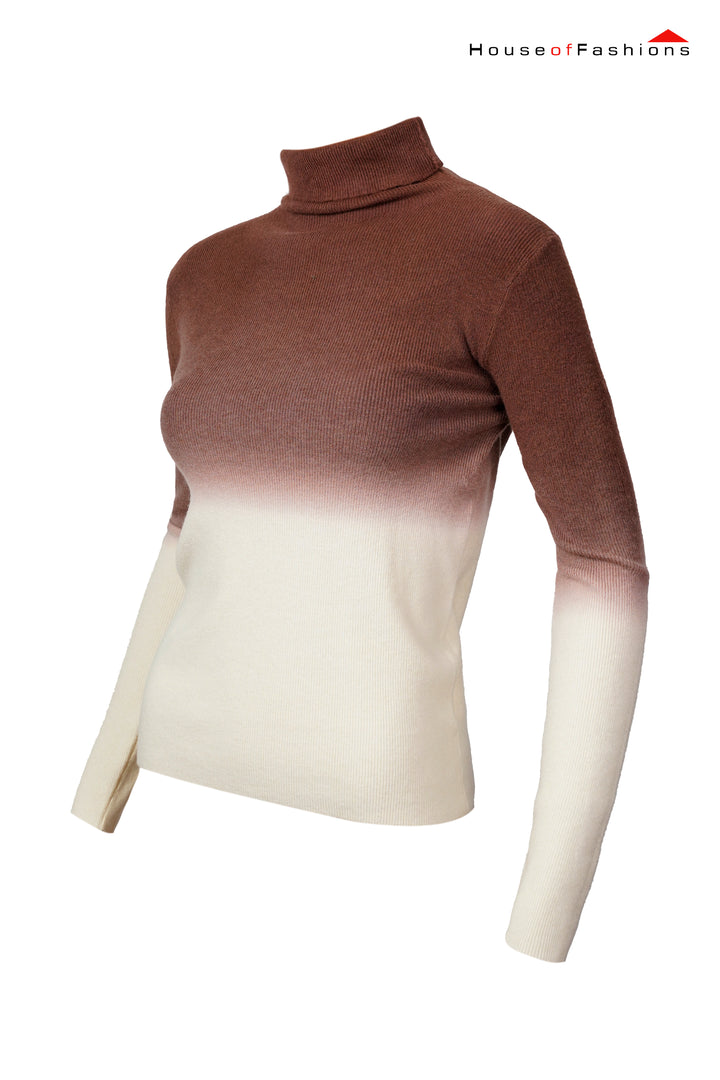 Jersey high neck for women, fashionable knit sweaters with high neck