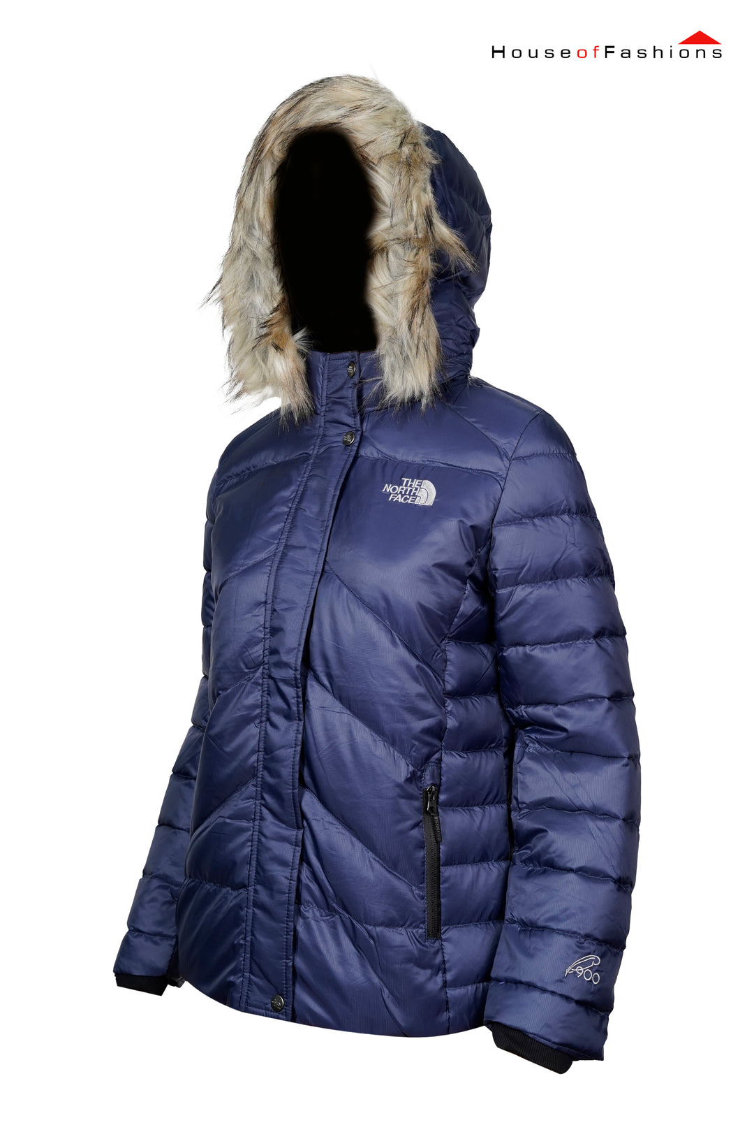 The North Face Women's Dark Purple Insulated Goose Down Full Zip Puffer Winter Jackets