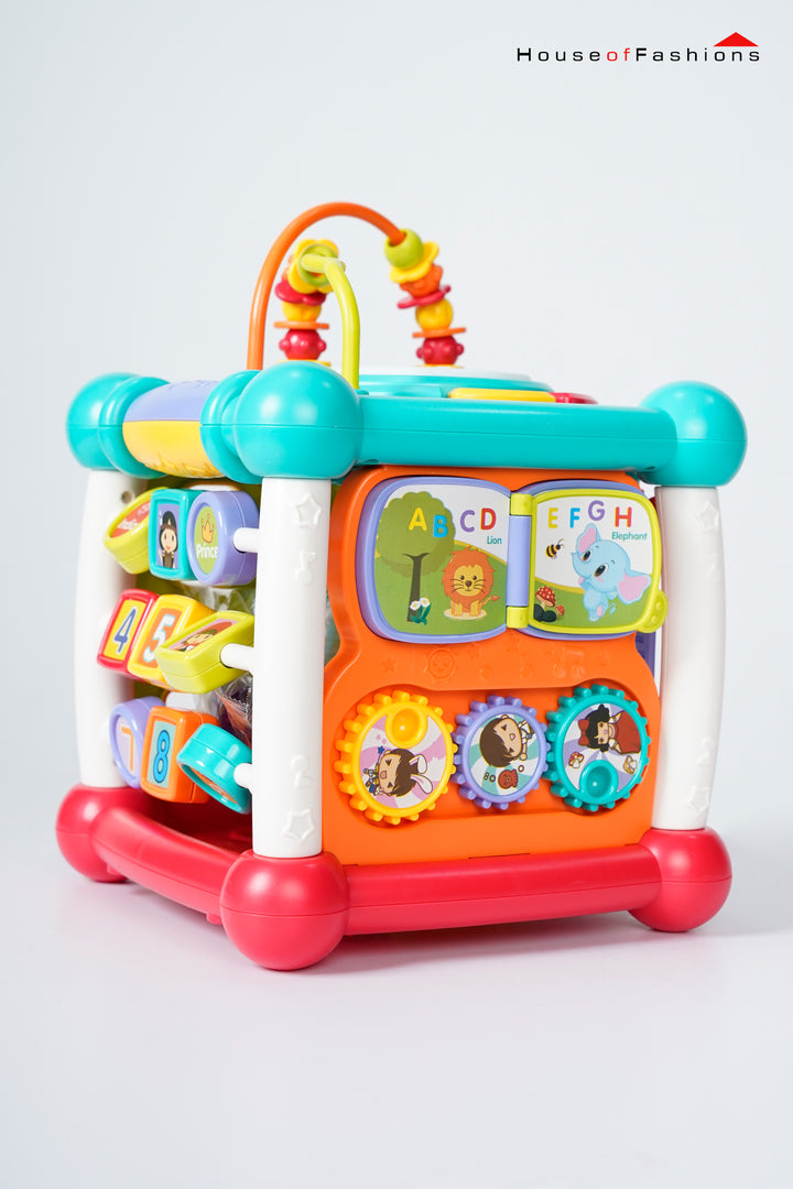 15-in-1 Bluetooth Study Music Activity Cube – Educational Toy with Lights, Music, Shape Sorting & More for Toddlers