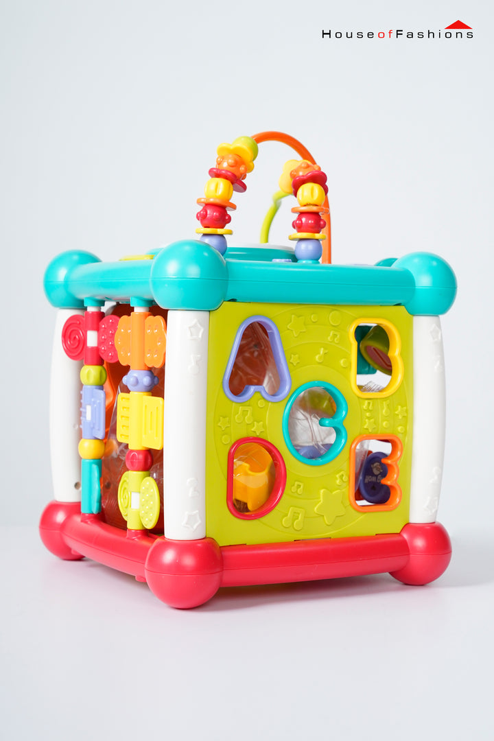 15-in-1 Bluetooth Study Music Activity Cube – Educational Toy with Lights, Music, Shape Sorting & More for Toddlers