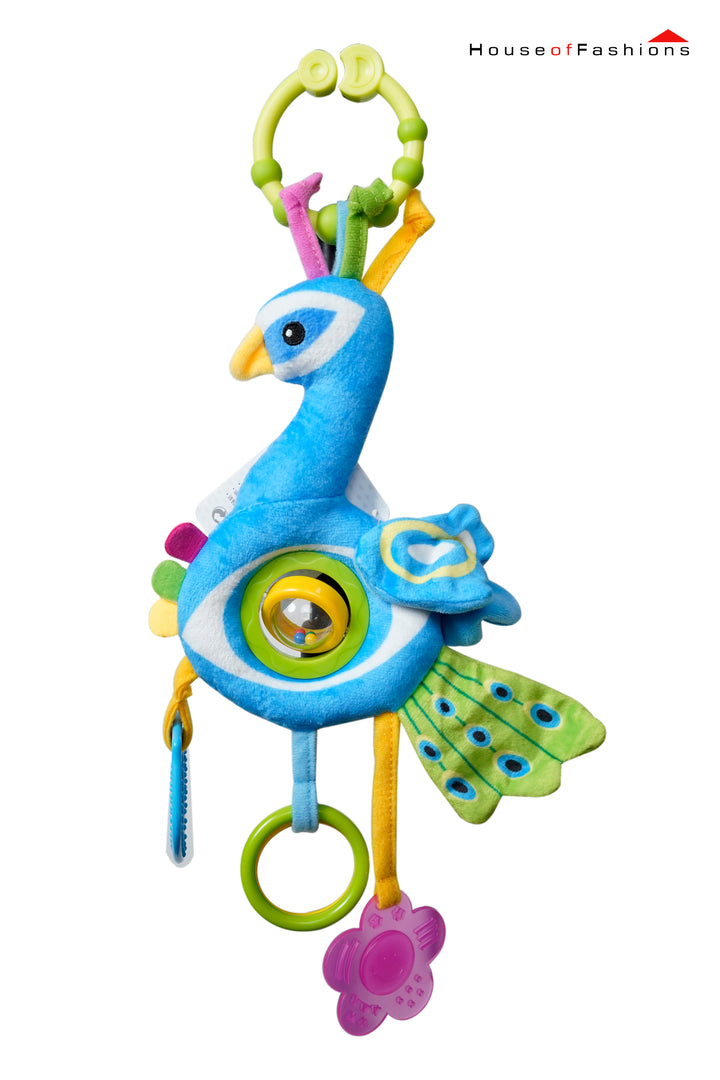 Soft Plush Crib Mobile Toy – Cute Animal Design, No Electricity, Baby Cot Decor with Teether Ring