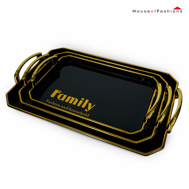 3-Piece Melamine Tray Set – Durable Serving Trays in Different Sizes for Kitchen & Dining | Sri Lanka
