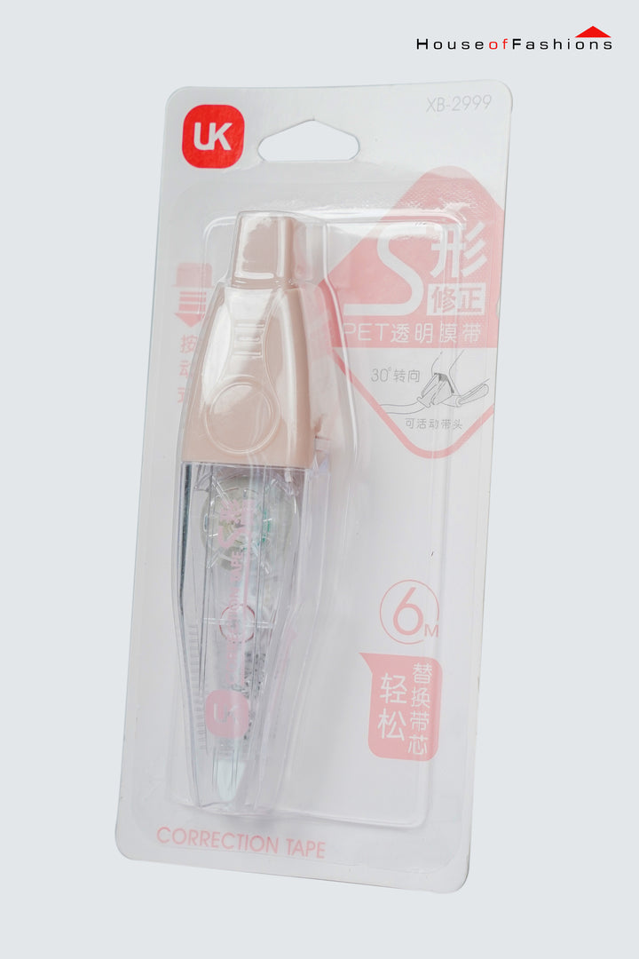 White Out Correction Tape – Refillable & Retractable (6m)