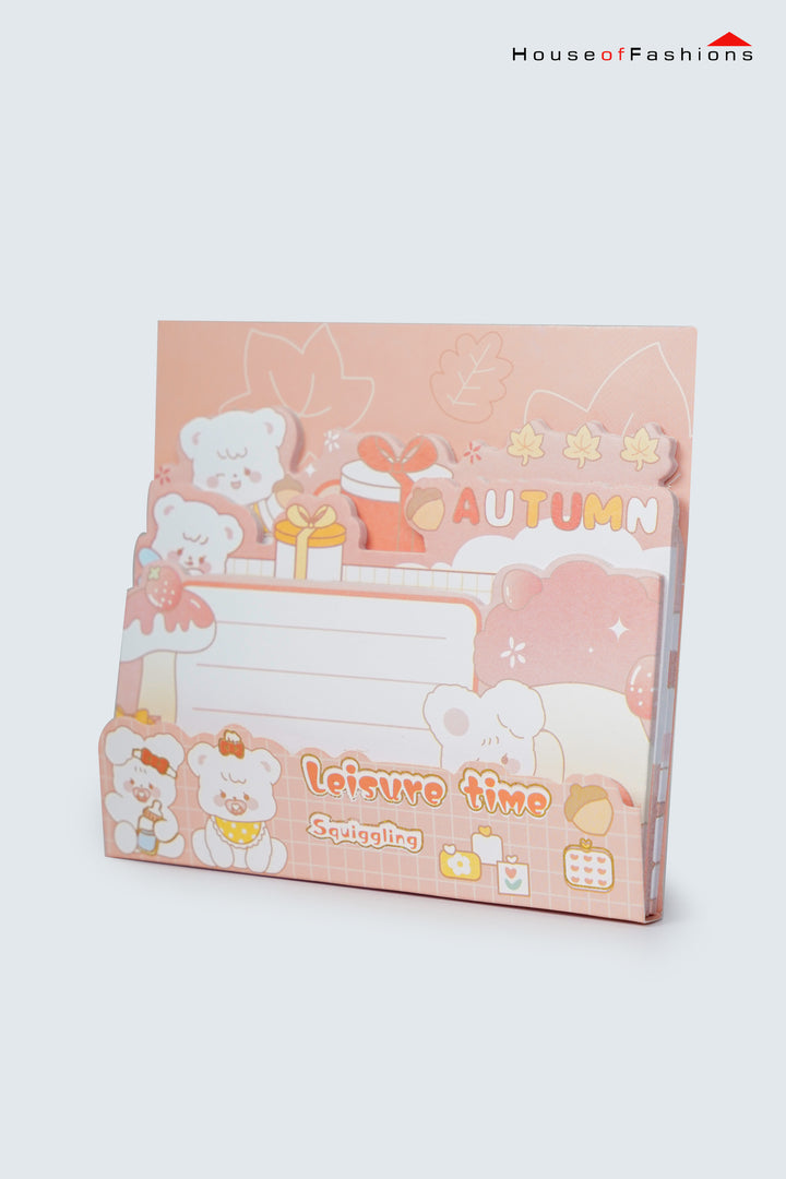 Stick Notebook – Rabbit & Dormitory Bear | Cute Sticky Notes Set (3 x 20 Sheets)