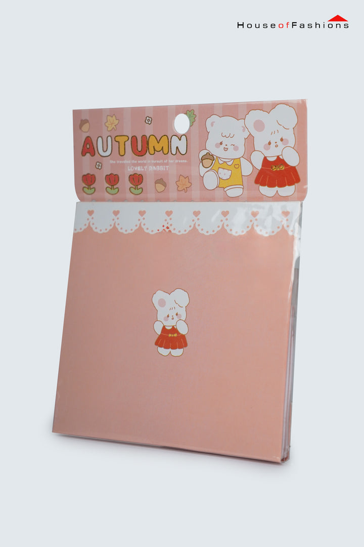 Stick Notebook – Rabbit & Dormitory Bear | Cute Sticky Notes Set (3 x 20 Sheets)