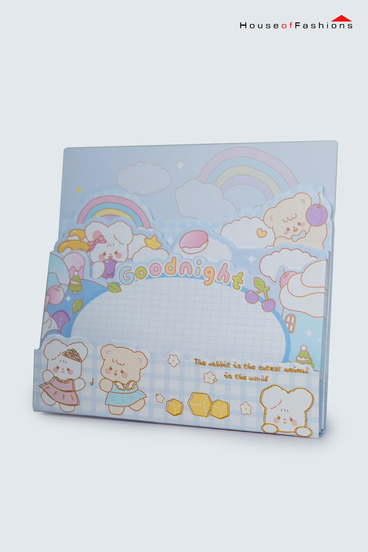 Stick Notebook – Rabbit & Dormitory Bear | Cute Sticky Notes Set (3 x 20 Sheets)