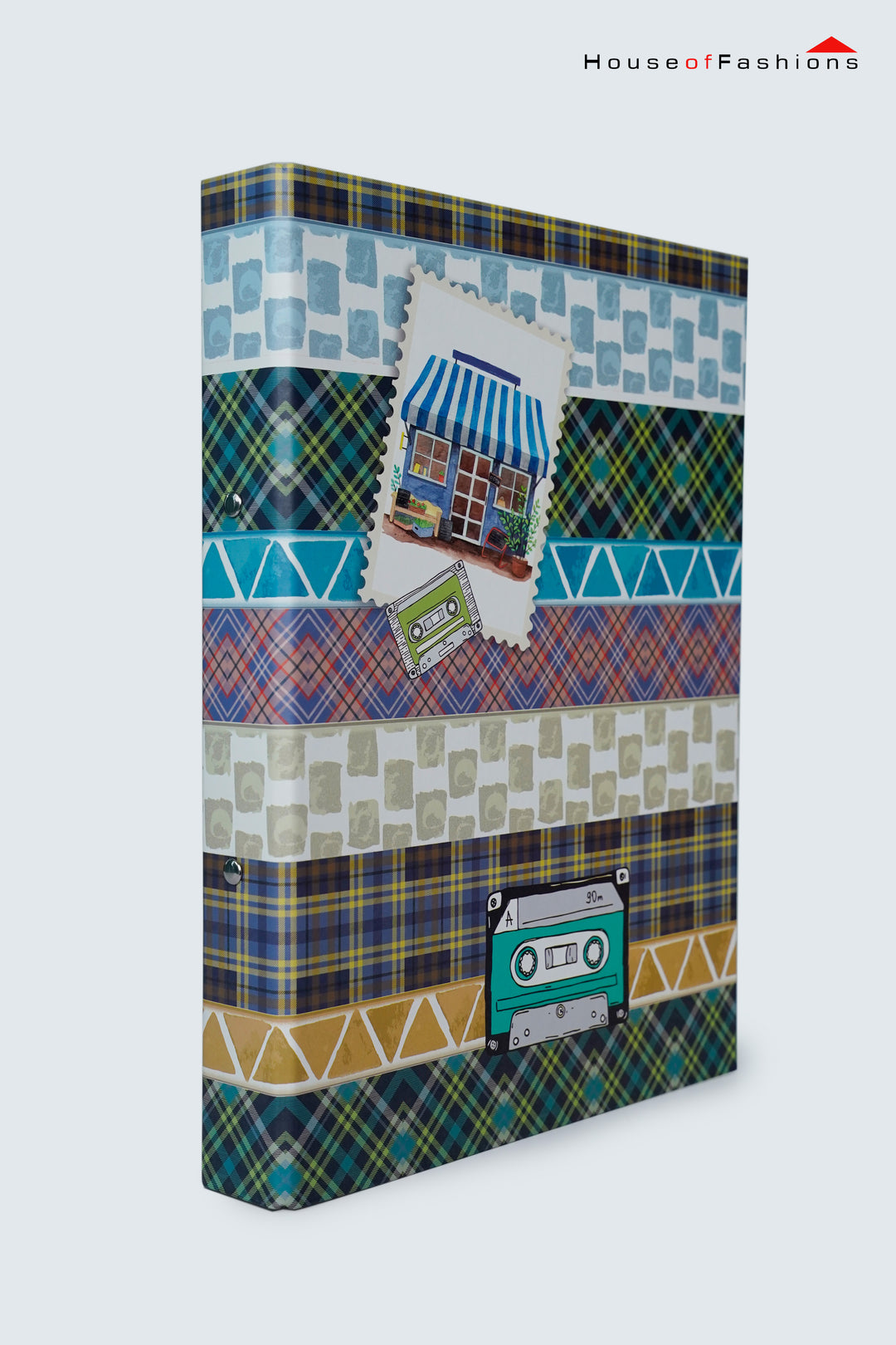 2D Ring Insert Binder File – A4 Size | Durable PVC Cover with Printed Designs