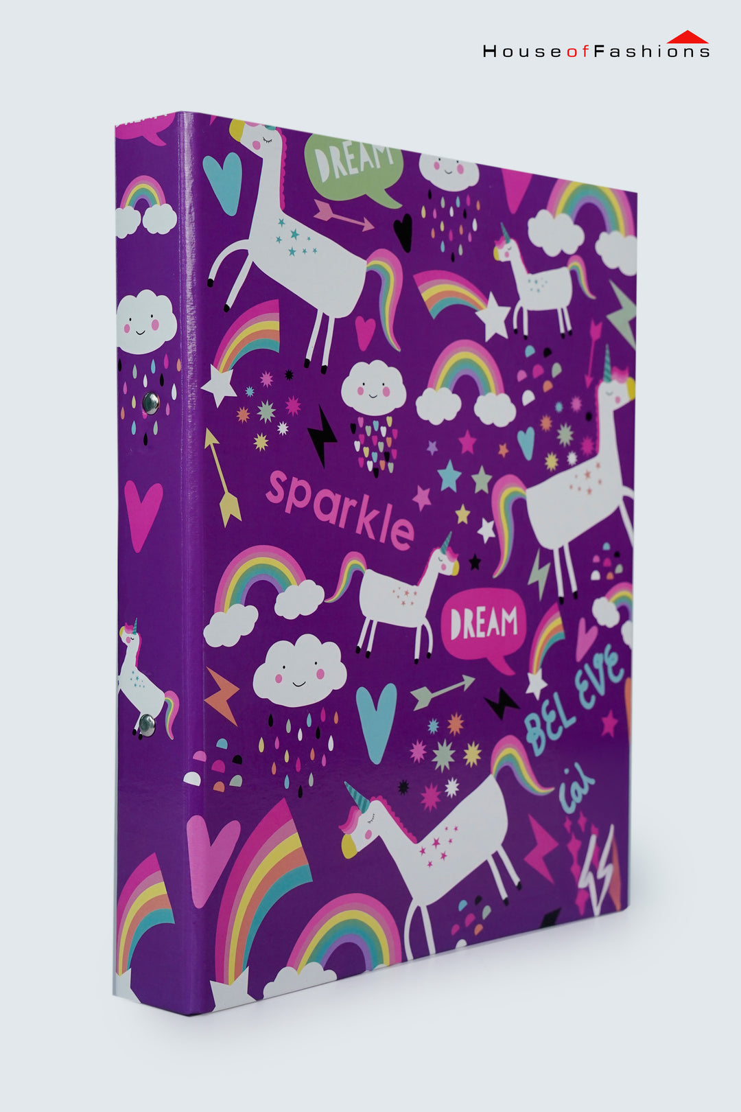 2D Ring Insert Binder File – A4 Size | Durable PVC Cover with Printed Designs