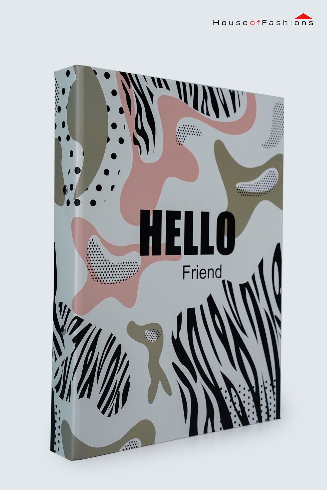 2D Ring Insert Binder File – A4 Size | Durable PVC Cover with Printed Designs