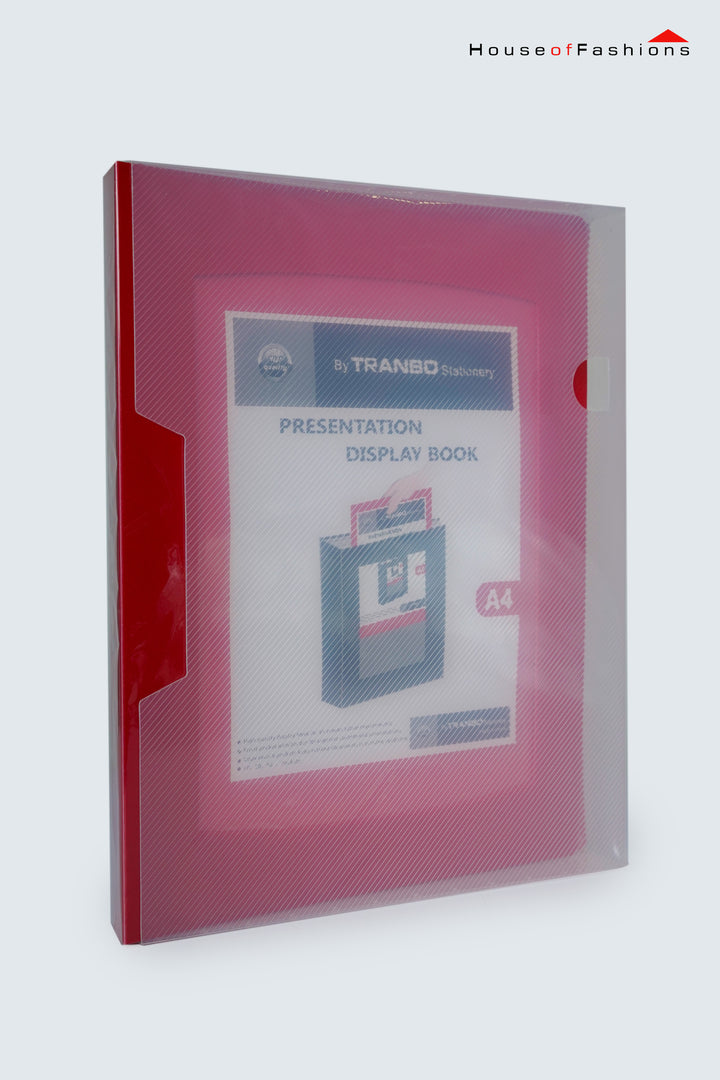 Plastic Clear Cover Display File Folder – A4 Size | 80 Pockets for Presentations & Document Storage