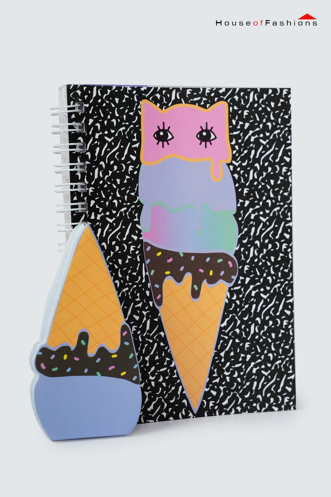 A6 Ice Cream Spiral Notebook | Compact Ruled Pages for Everyday Notes