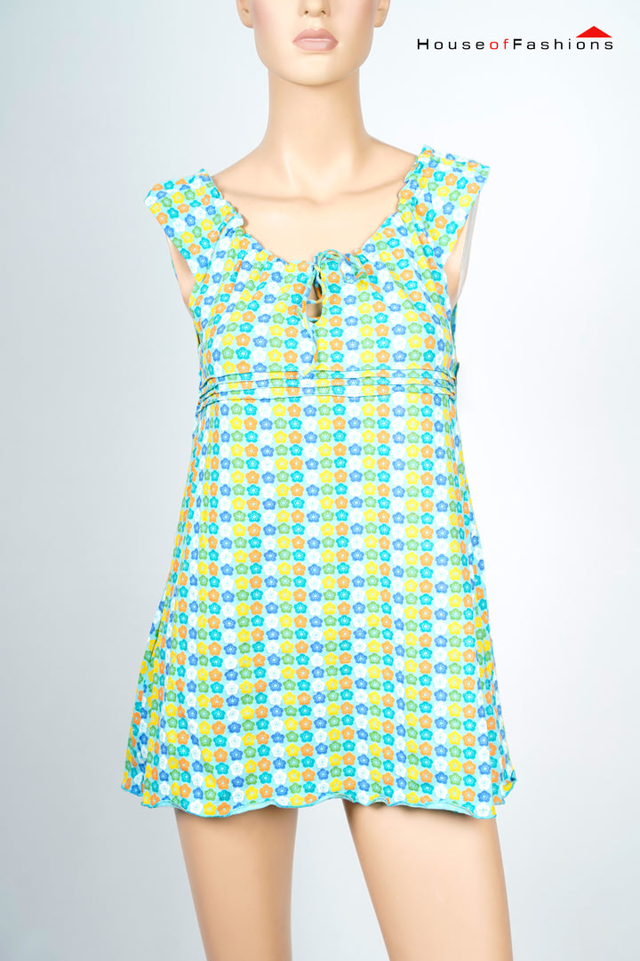 Women’s Cotton Printed Short Nightdress – Soft & Comfortable