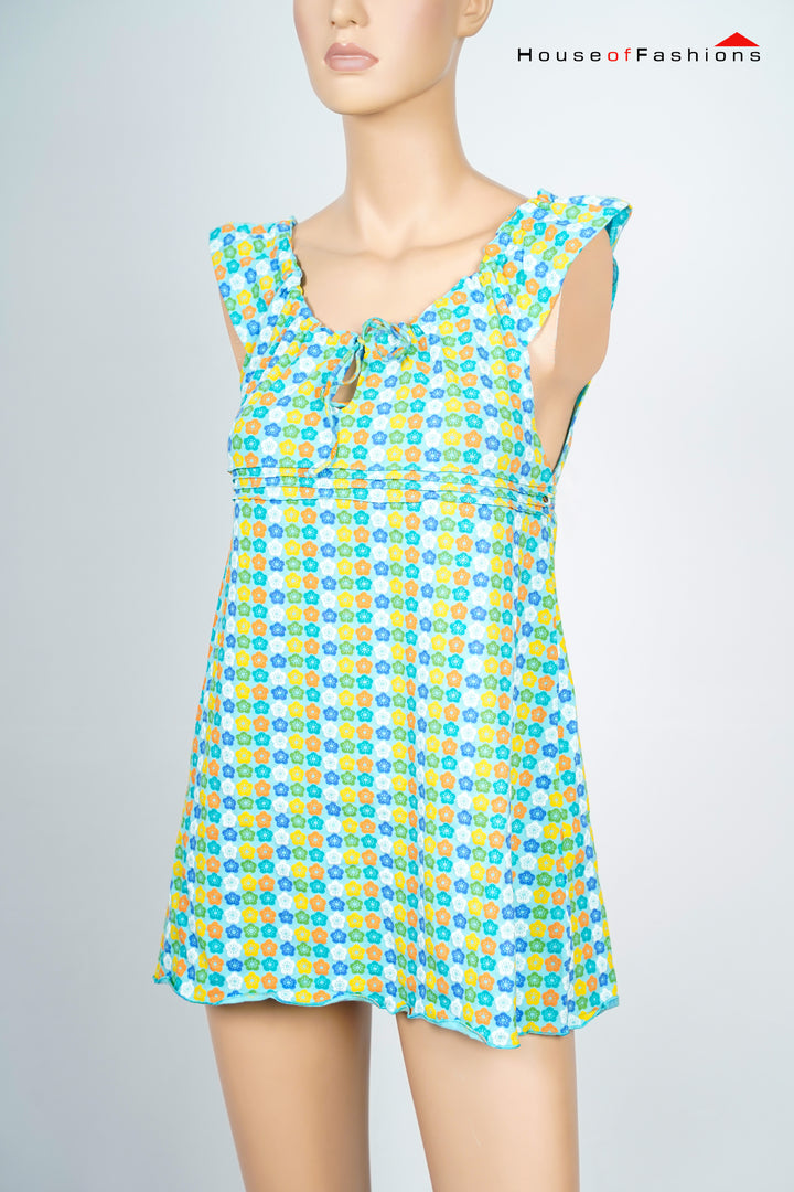 Women’s Cotton Printed Short Nightdress – Soft & Comfortable