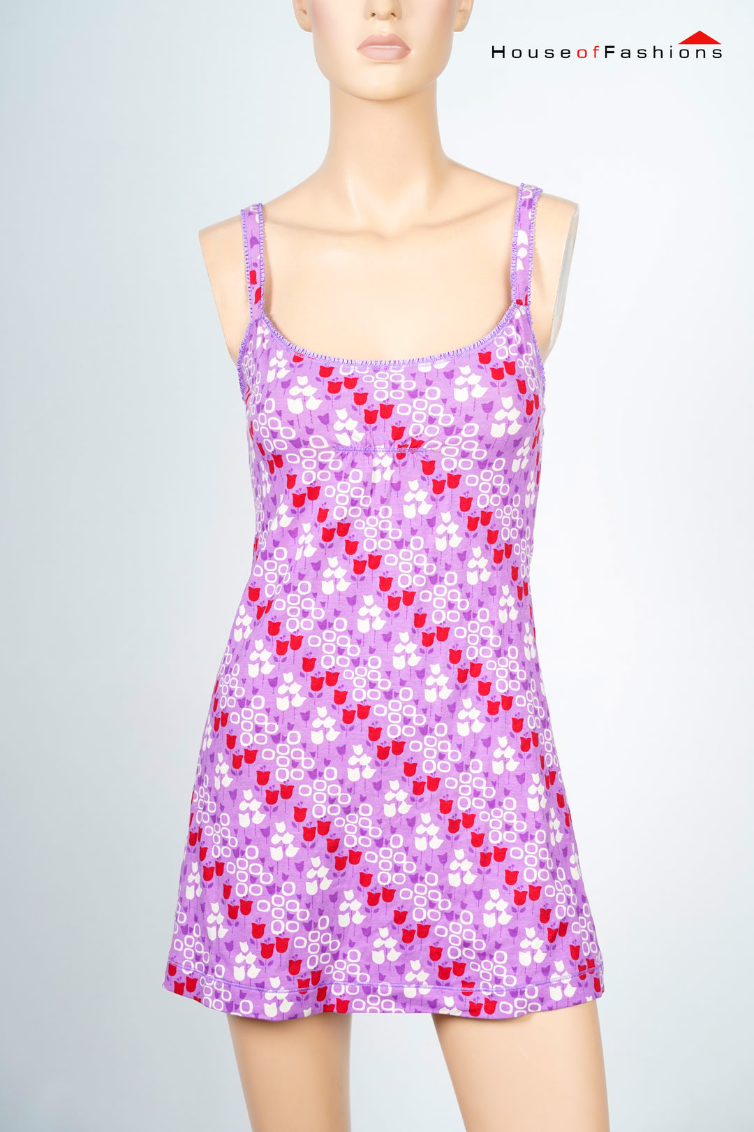 Women’s Cotton Printed Short Nightdress – Soft & Comfortable