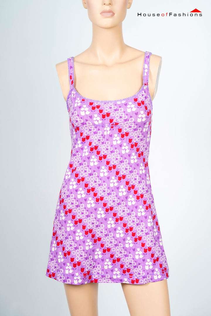 Women’s Cotton Printed Short Nightdress – Soft & Comfortable